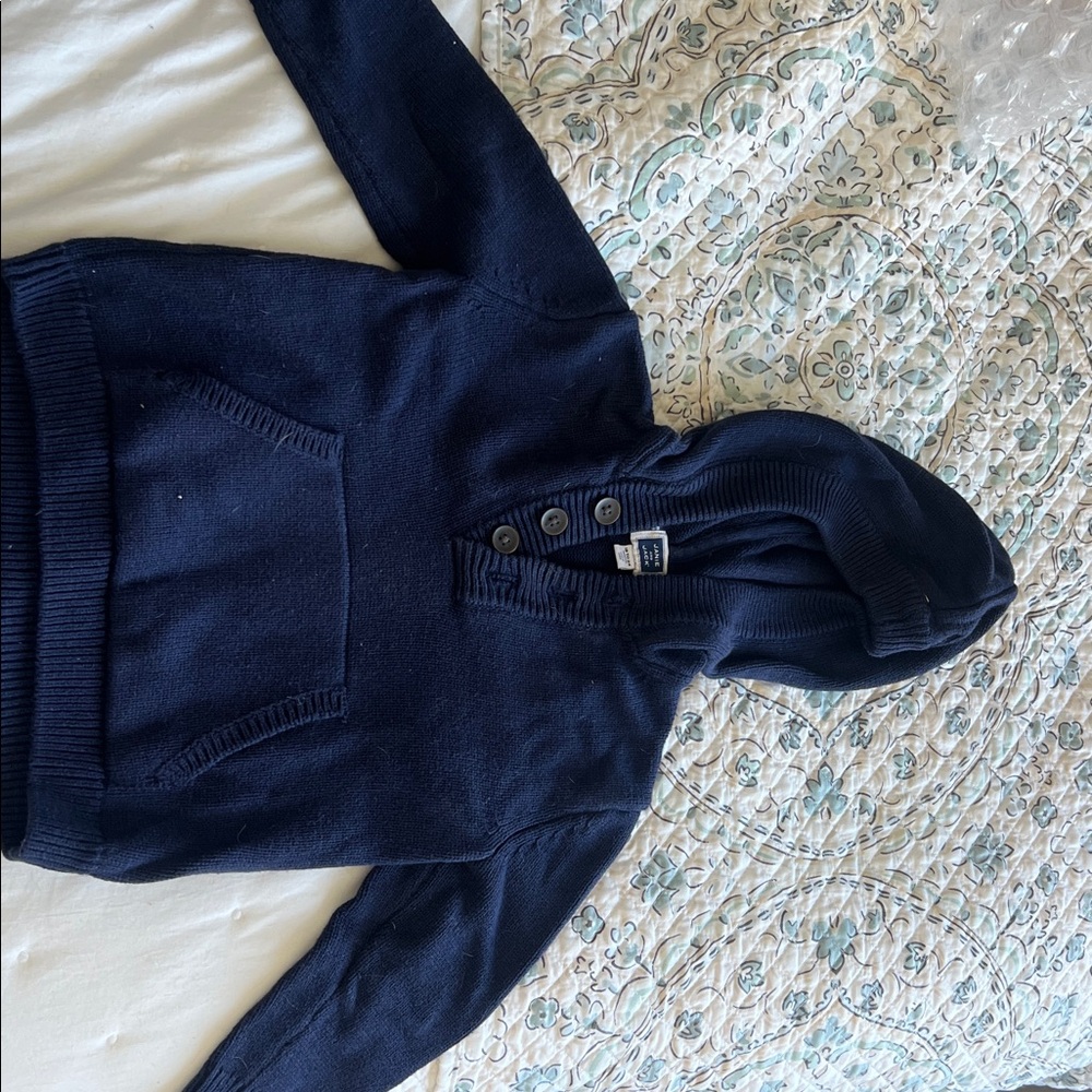 Janie and Jack Dark Blue Knit Cardigan